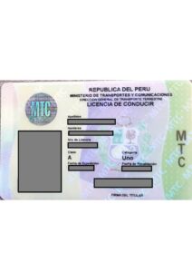 Peru - Führerschein